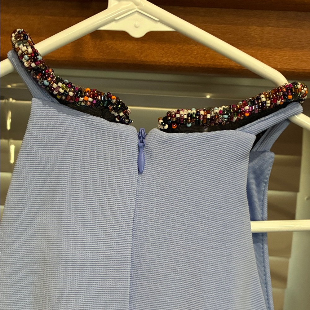 Elegant Lavender Halter Mini Dress - Picture 6 of 7